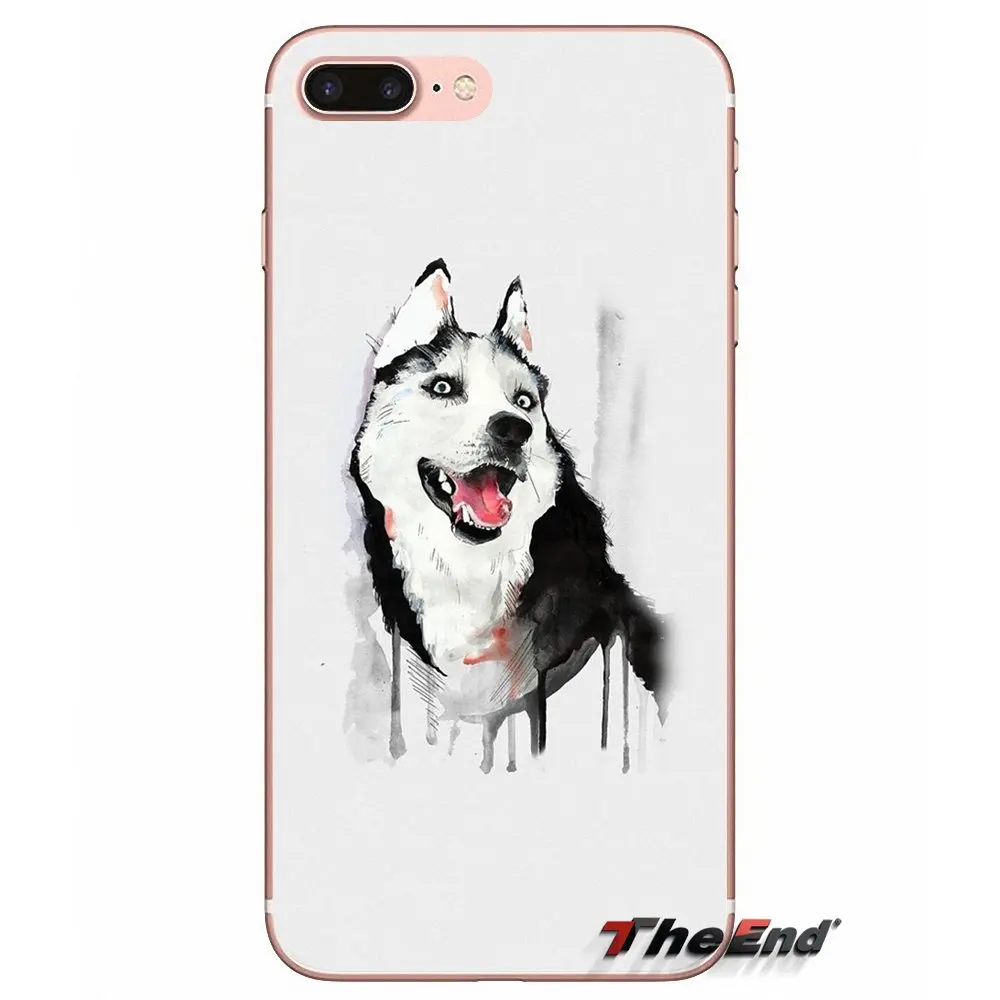 Для iPhone X 4 4S 5 5S 5C SE 6 6S 7 8 Plus Samsung Galaxy J1 J3 J5 J7 A3 A5 2016 2017 Husky аксессуары для собак чехлы