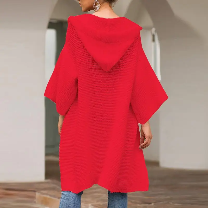 Turmeric hooded sweater Vintage pompon twist knitted women cardigan casual ladies Fashion autumn female outwear |