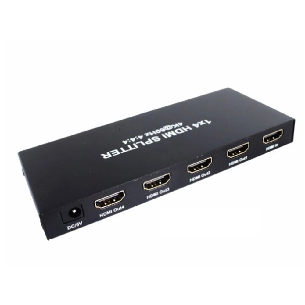 PUZHIJIE 4K2K 60Hz HDMI2.0 сплиттер с питанием от HDMI 1X4 поддержка Ultra HD 1080P 18 Гбит/с и 3D HDR для HDTV