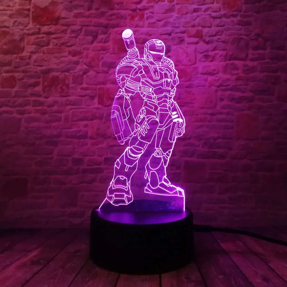 Горячая Marvel Мстители 3D Искусство Железный человек Маска Супермен Бэтмен DC Логотип Символ 7 цветов градиент ребенок мужчина Мальчики Рождество Дети друг подарки