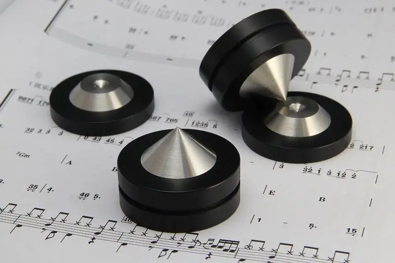 

4PCS high-end Stainless Steel Spikes Feet/Foot For Amplifier 39mm Adhesive