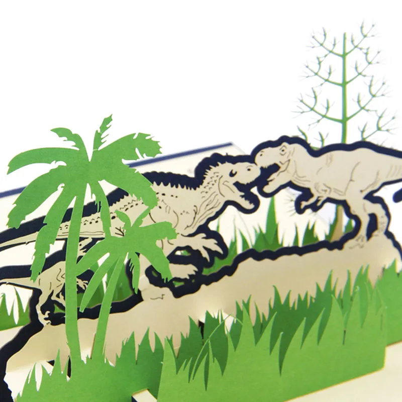 Новые 3D всплывающие поздравительные открытки динозавры День рождения Святого