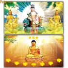 DIY Craf Алмазная картина крестиком полностью квадратная или Круглая Мозаика Стразы Алмазная вышивка религиозная статуя Будды