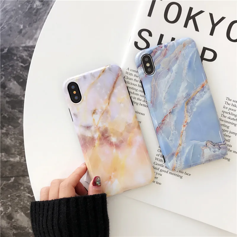 Чехол для телефона Kerzzil в стиле ретро с мраморным рисунком iPhone X чехлы 6 6S 7 8 Plus