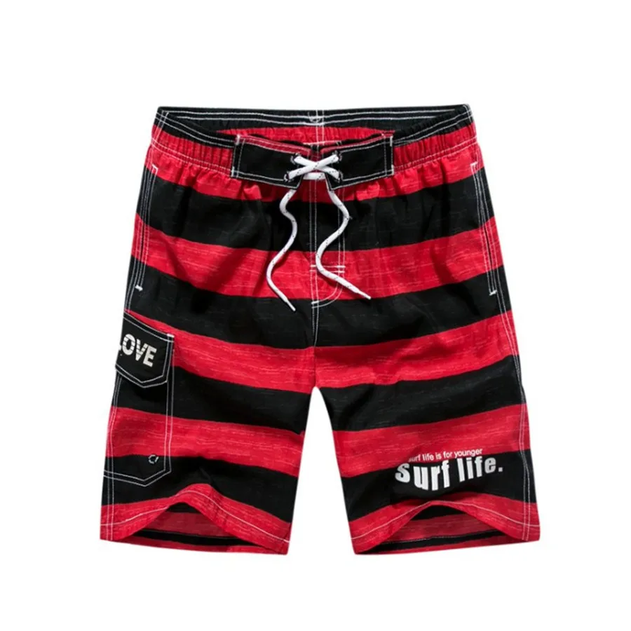 Modis Stripe Swim Шорты Для мужчин лето 2019 Гавайский короткие Повседневное свободные