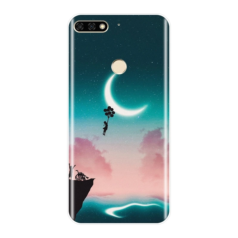 Чехол для телефона Huawei Honor 7 8 9 10 Lite мягкий силиконовый чехол накладка со звездой