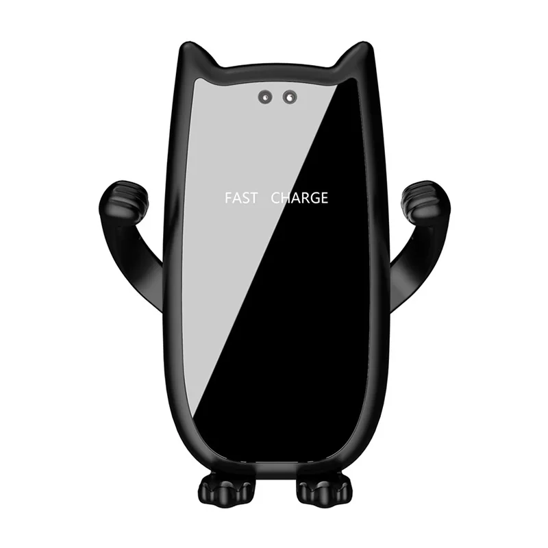 10 Вт Быстрое беспроводное зарядное устройство Подставка док-станция для samsung Galaxy S10 S10+ для iPhone Xs Max X Xr мобильный телефон Быстрая зарядка милый кот