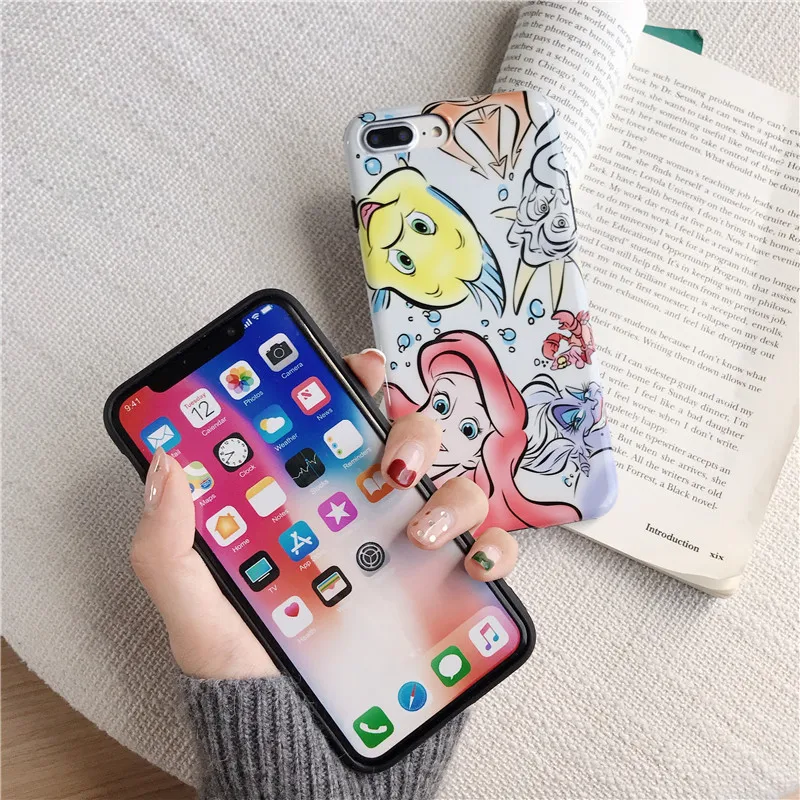Новый чехол с изображением Русалочки для iPhone 6 s 7 8 Plus X XR XS MAX Hot Leuke мультяшный