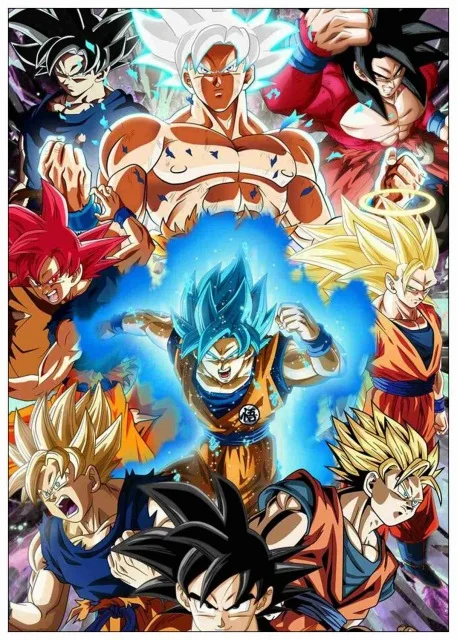ZZ11808-01 Dragon Ball Z Goku аниме плакат в скандинавском стиле настенные художественные модные картины на холсте принты Мультяшные модульные картины украшение дома - Цвет: ZZ11808-01