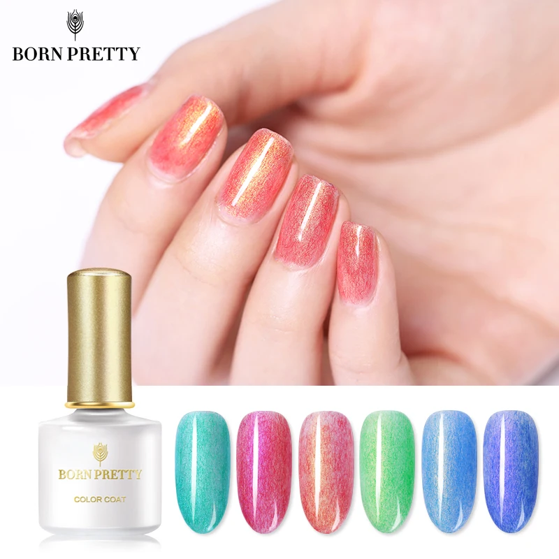 Гель лак BORN PRETTY с жемчугом и мехом 6 мл УФ гель яркий долговечный для дизайна