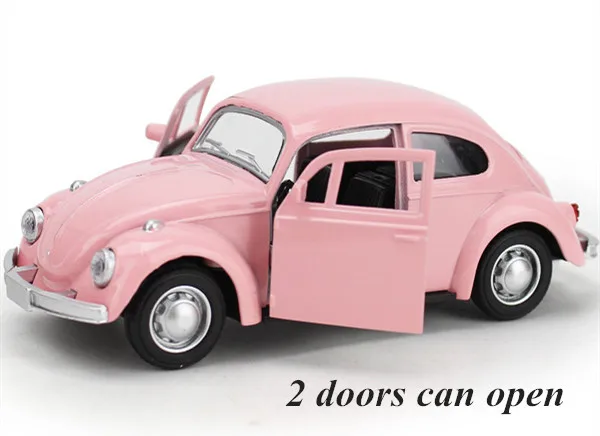 2 doors pink Классический автомобиль из 1:36 сплава с жуком Volkswagen Vw литой металлический игрушечный автомобиль из сплава, оттягивающийся автомобиль в подарок для детей - Цвет: 2 doors pink