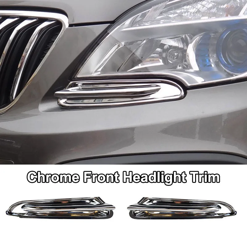 headlight trim Для Buick Encore/Opel/Vauxhall Mokka 2013 хромированный наружный противотуманный светильник, накладка на дверь, окно, украшение, Стайлинг автомобиля - Цвет: headlight trim