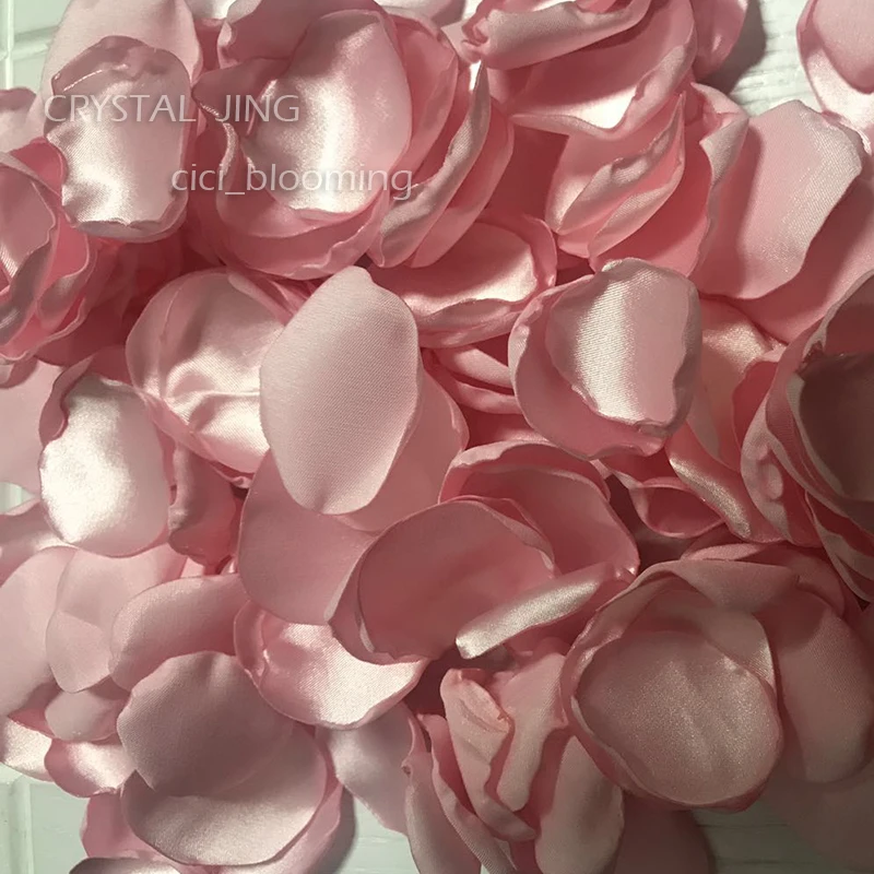 

Pink Flower SATIN Petals Table Decor Girl Rose Petal Bridal Shower Decor