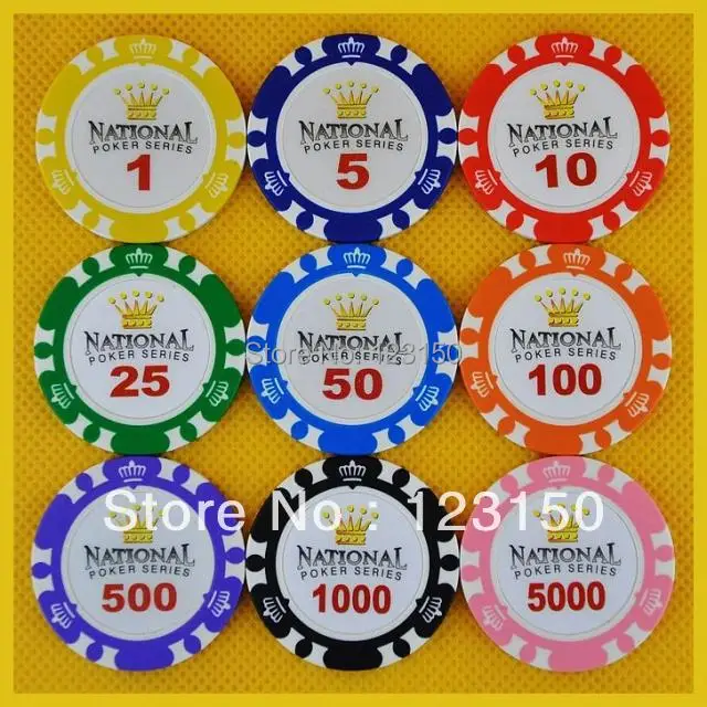 PK-6006 50 шт./упак. глины 14g фишки для покера металлическая 15 номинале | Спорт и