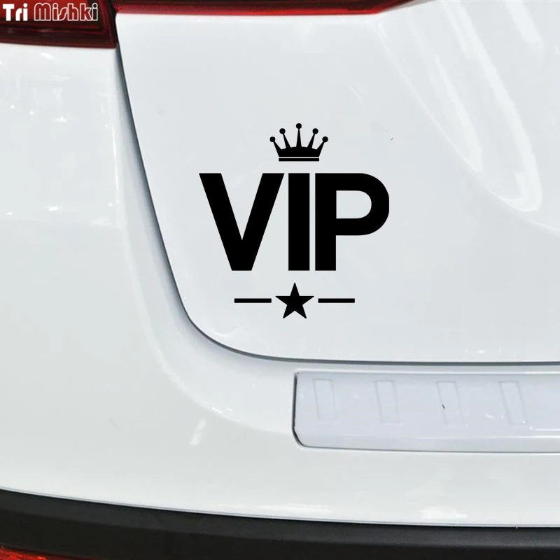 Tri Mishki HZX916 #15x15 см VIP-Корона со звездой автомобиля Стикеры Авто ветровое стекло