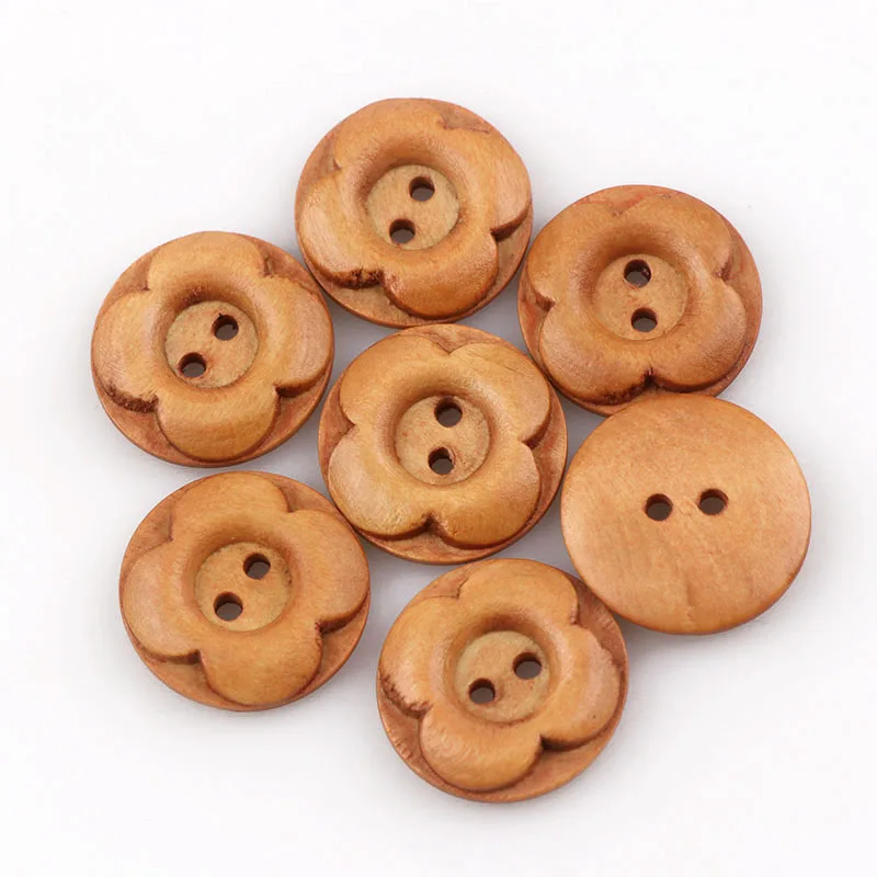 25 шт. Детские пуговицы с двумя отверстиями|flower wood button|wooden buttonssewing buttons |