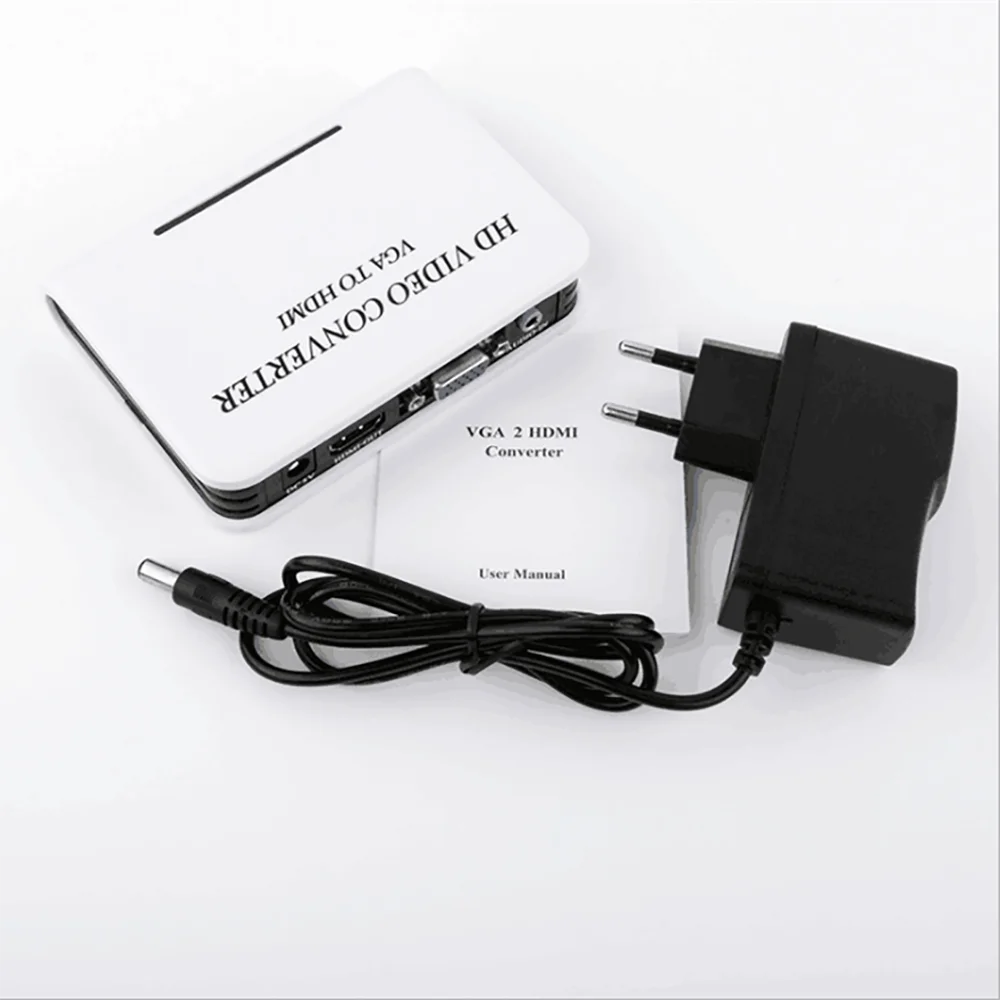 Горячий VGA2HDMI мини преобразователь из VGA в HDMI с 1080P Аудио разъем адаптера для ноутбука ПК для HDTV проектора