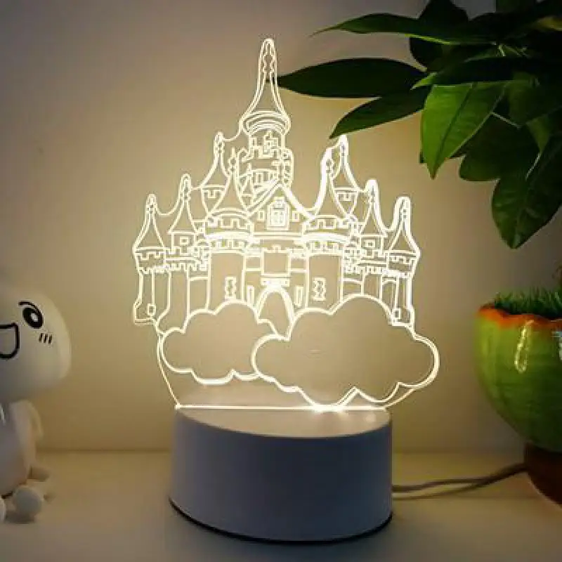 Настольные 3D лампы Lamparas De Table для гостиной 3 меняющихся цвета настольная лампа