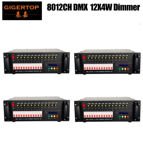 4 8012CH DMX 12CH X 4KW цифровые диммеры система управления освещением 1602 ЖК-дисплей 12 петля воздушного охлаждения AC100V-220V - Цвет: 4