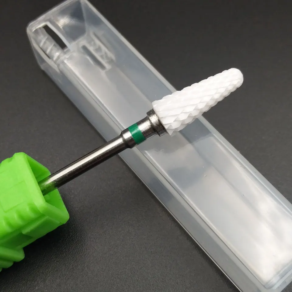 Керамические конусные фрезы для ногтей HYTOOS вращающиеся маникюра и педикюра 3/32