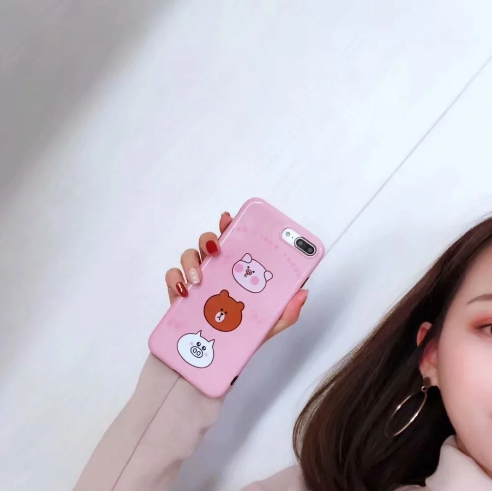 Для iPhone 6 6S 7 8 плюс XR чехол для телефона 3D Роскошные Носки с рисунком медведя из