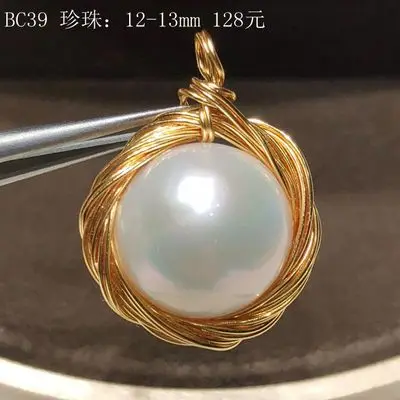 

women's Genuine Natural Natural white aurora baroque Edison pearl pendant with wrapped around the clavicle necklace