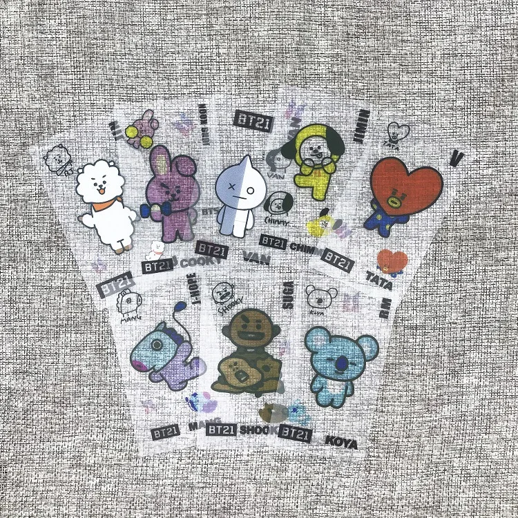 Оппа магазин новая BT21 Bangtan мальчики BTS скраб небольшой карты карта фото