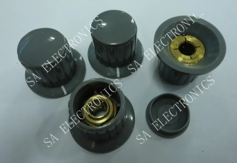 [BELLA]Potentiometer knob plastic cap KYP25-18-6J band switch D -shaped shaft universal round 100% praise--100PCS/LOT | Обустройство