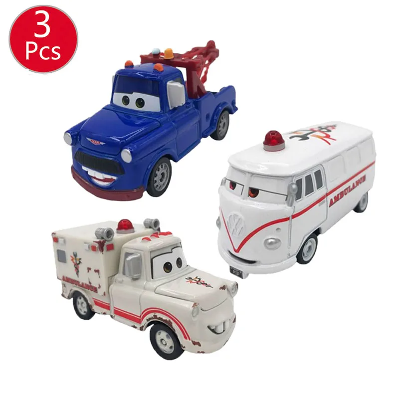 Комплект из 3 предметов 7 см автомобили Ramirez 1 2 Lightning McQueen Disney Тачки 1:55 Diecast