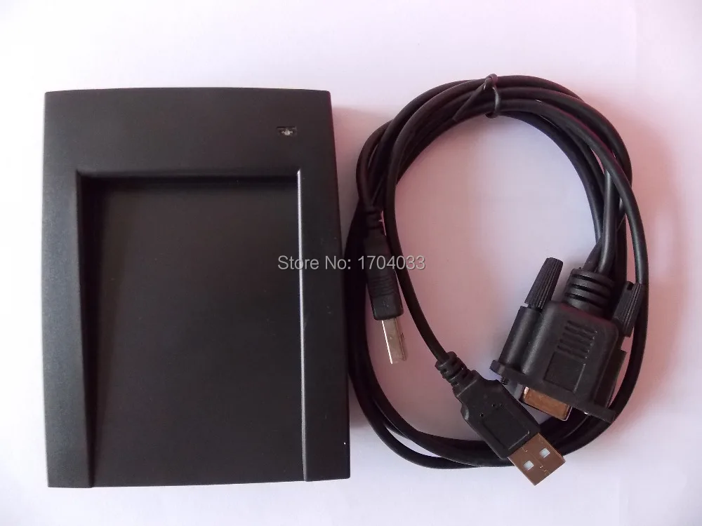 Считыватель ближней связи RFID с поддержкой IC-карт RS232 13.56 МГц + 2 шт. белых для контроля доступа.