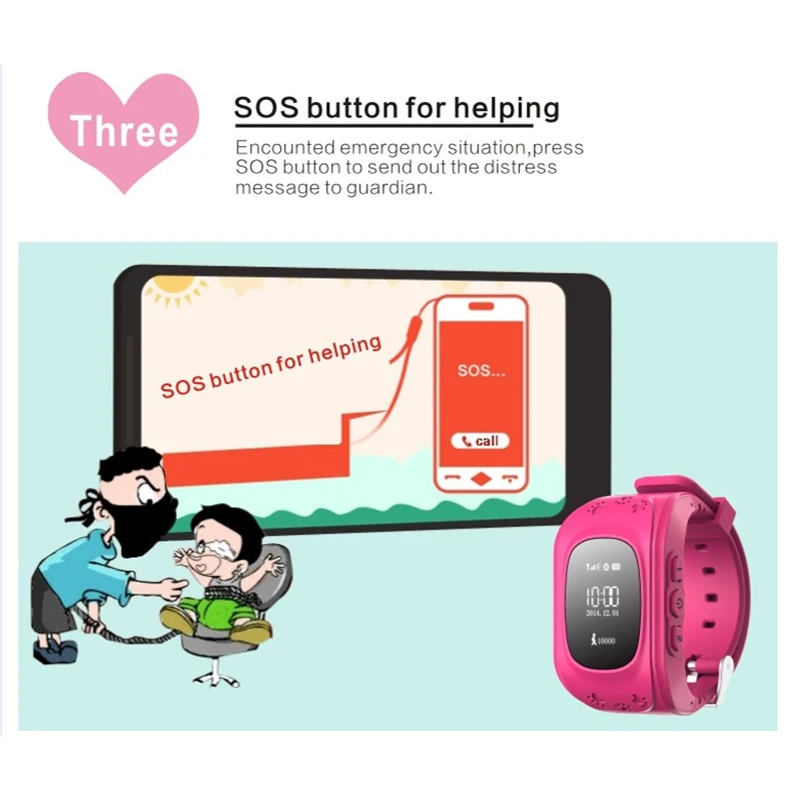 Q50 gps смарт детские безопасные Смарт часы SOS вызова Расположение Finder трекер для