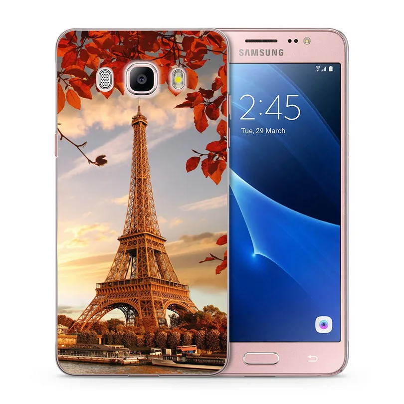 Чехол для Samsung Galaxy A3 A5 2016 2015 2017 prime J1 J3 J5 J7 TPU цветной пейзаж мягкий окрашенный