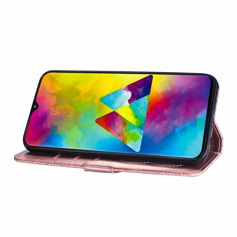 Блеск Чехол-Кошелек из искусственной кожи с подставкой Чехол для samsung Galaxy M10 M20 M30 M40 A10 A20 E A30 A50 A60 A70 силиконовый слайдер застежки-молнии с отделением для карт чехол-книжка