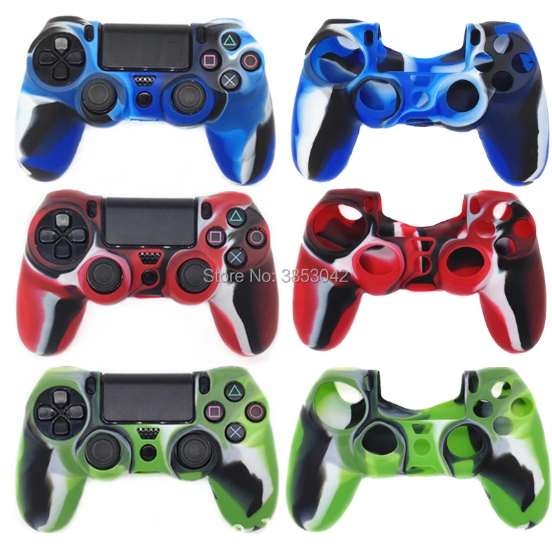 30 шт./лот PS4 мягкий Камуфляжный силиконовый чехол резиновый для контроллера Dualshock