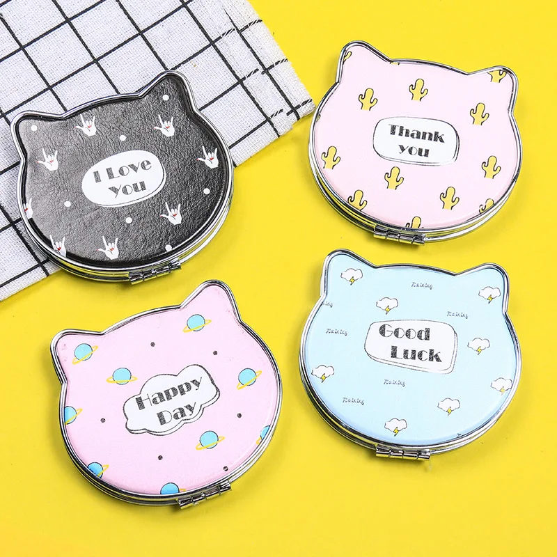 CN RUBR маленькая планета головой кота зеркало Творческий Двусторонняя Кожа PU