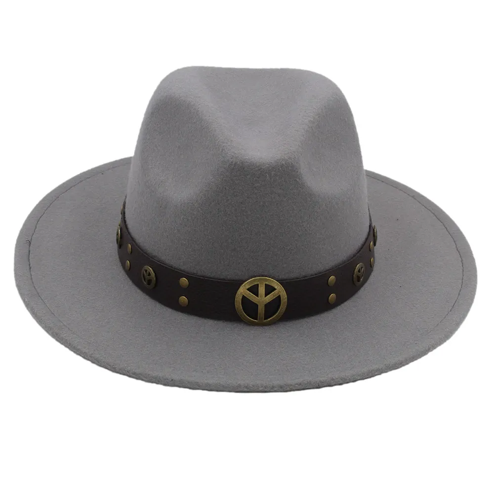 100% шерсть женская и мужская фетровая Шляпа Fedora Осень зима с широкими полями джаз