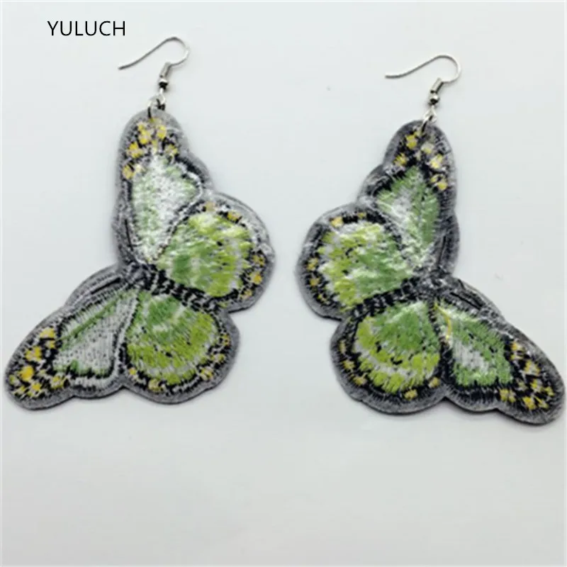 Парные/партия Подвески ручной работы с жемчугом и вышивкой в виде зеленой