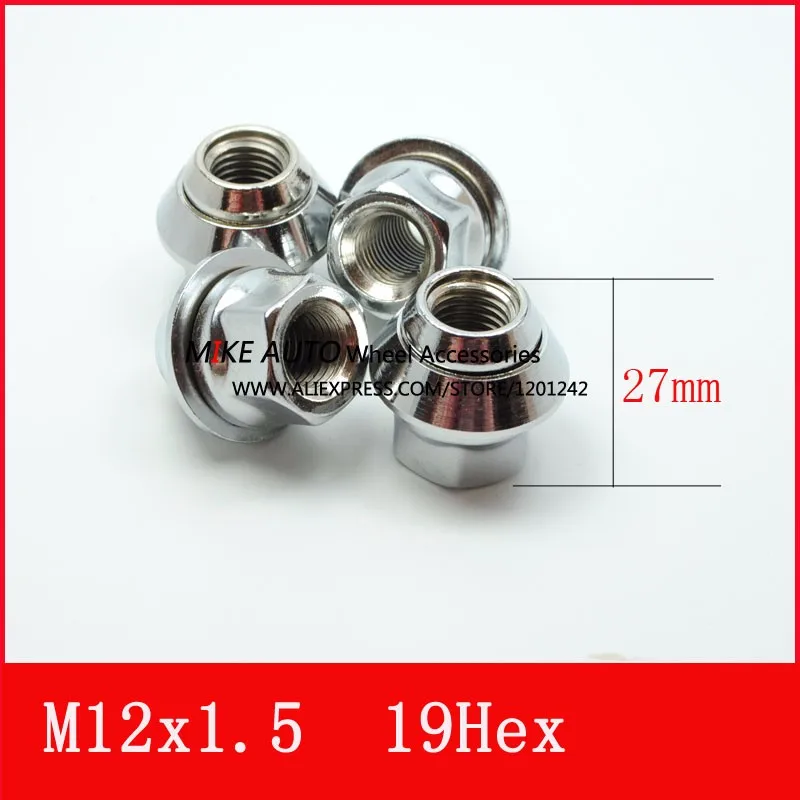 16 шт. открытые гайки для наконечников колес M12x1.5 PCD HEX19(3/ 4 &quot) FORD Mondeo Focus|lug nuts|wheel lug