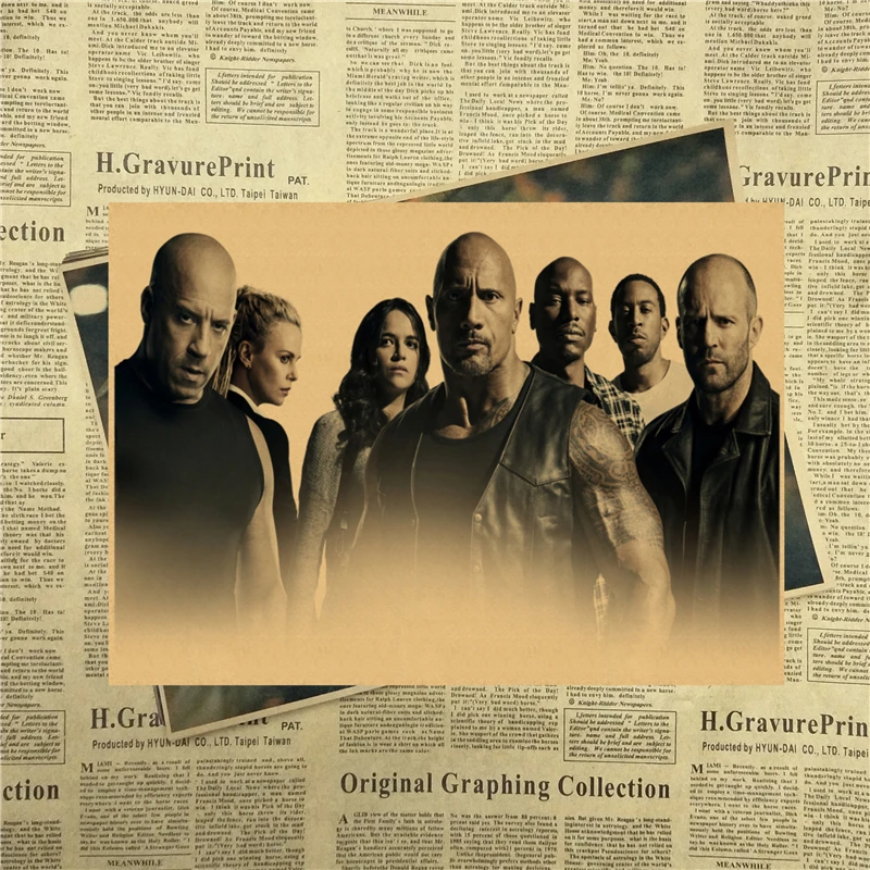 The Fate of the Furious 8 2017 последний фильм Декор для дома Крафт Фильм плакат рисунок