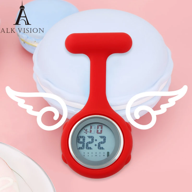 2019 часы для медсестры цифровой силиконовый Новый кармашек часов Часы доктор