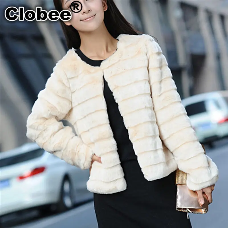 6XL Women Ladies fur Coat Parka Outerwear Black white pink Short Warm Winter Faux Fur Long Jacket Overcoat Rabbit | Женская одежда