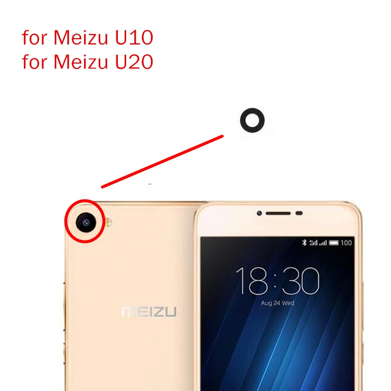 3 шт./лот для задней камеры Meizu U10/ U20 стеклянный объектив основная задняя камера с