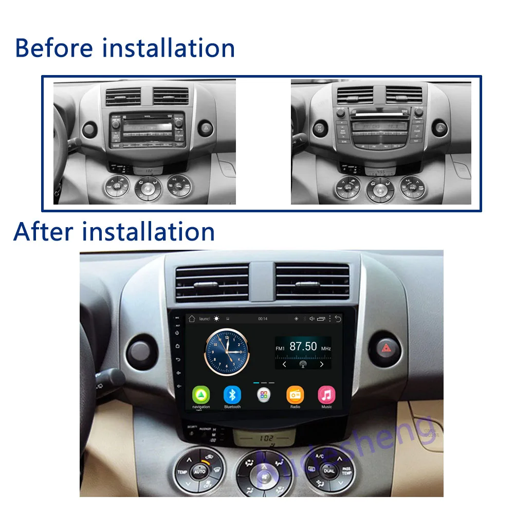 9 дюймовый 2.5D android автомобильный DVD мультимедийный плеер для Toyota RAV4 2006 2007 2008 2009 2010