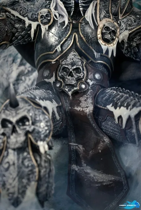 

MODEL FANS wow 71cm Lich King Arthas Frozen Throne gk resin statue led light base eye Sword hilt toy for Collection