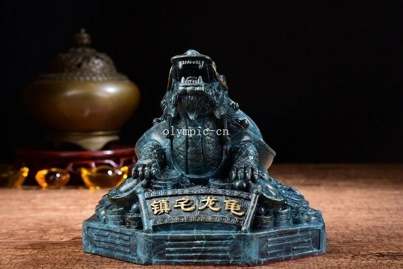 7'' bronze exorcise evil spirits bring treasure Eight-Diagram dragon turtle | Дом и сад