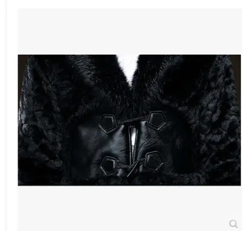 Мужские зимние сапоги с мехом норки пальто длинный искусственный Лисий меховой