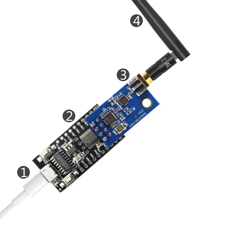 Беспроводной радиочастотный модуль 2 4G NRF24L01 + PA LNA 1 5 км SPI беспроводной передачи