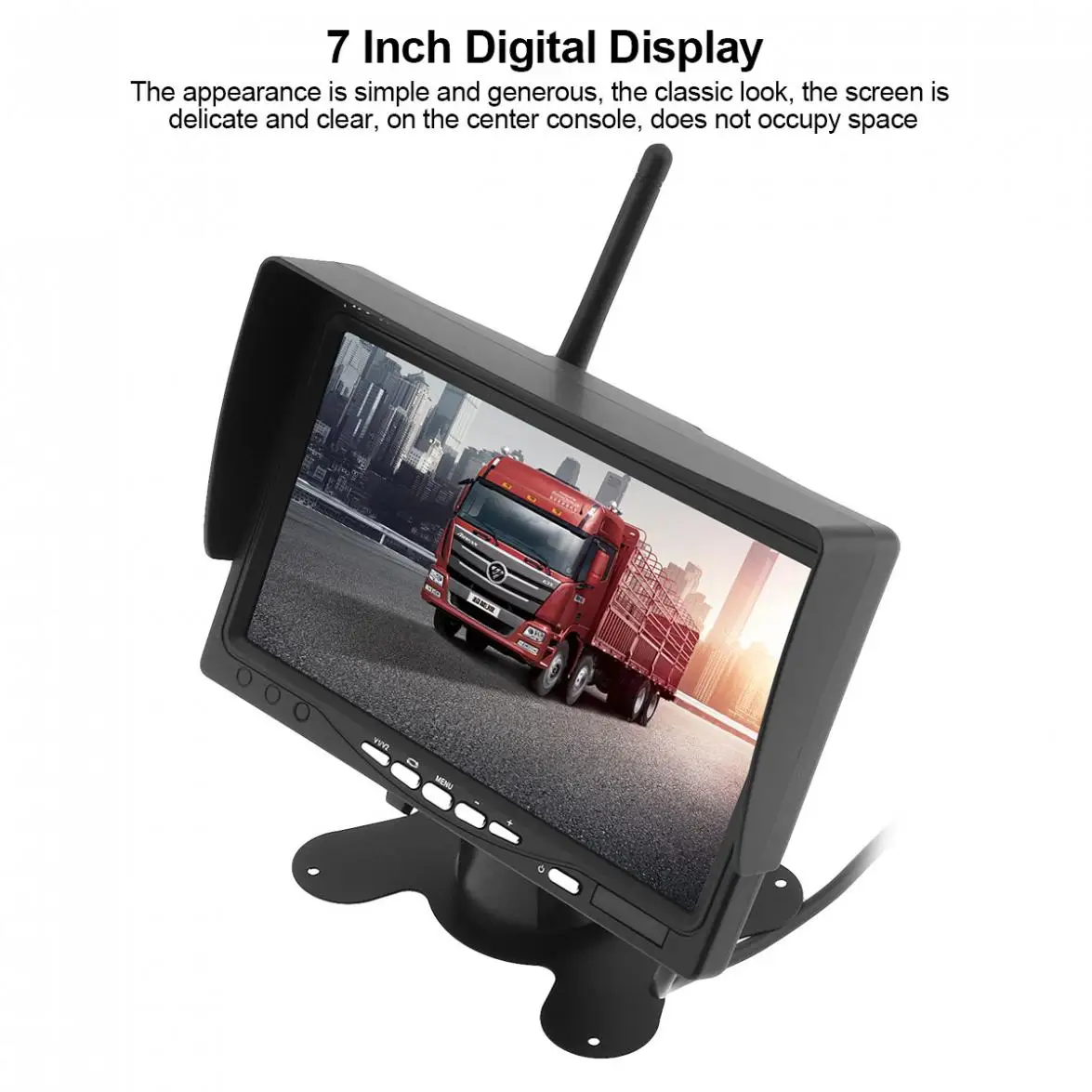 7-дюймовый беспроводной HD LCD 12V автомобильный монитор заднего вида с