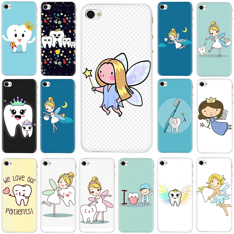 Жесткий чехол для телефона с рисунком зуб Феи iPhone 5 5S 5C SE 6 6s 7 8 Plus X XR XS 11 pro