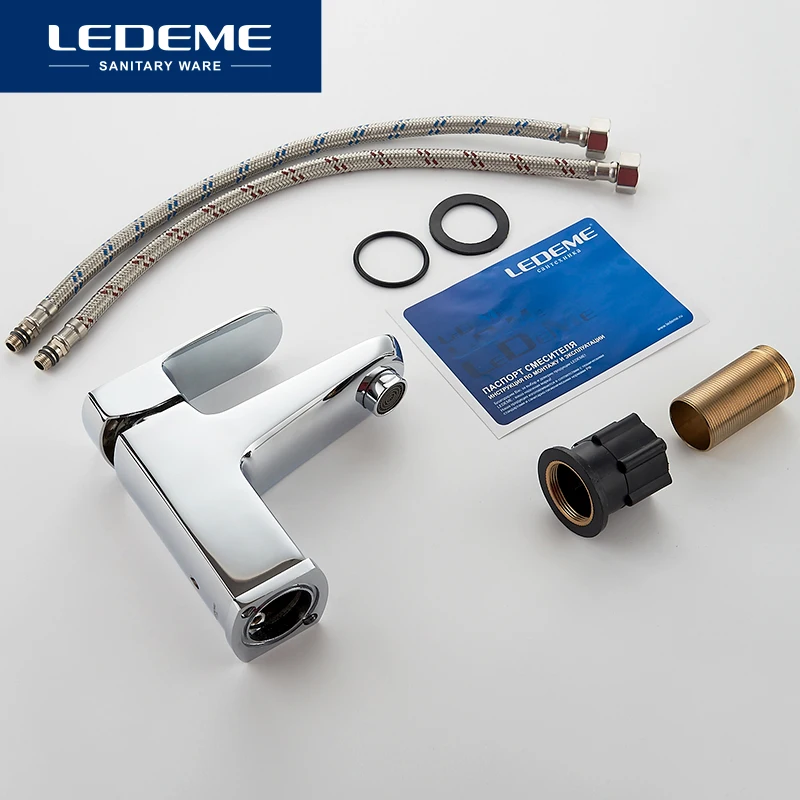 LEDEME Смеситель для умывальника латунь Цвет: хром L1054 | Обустройство дома